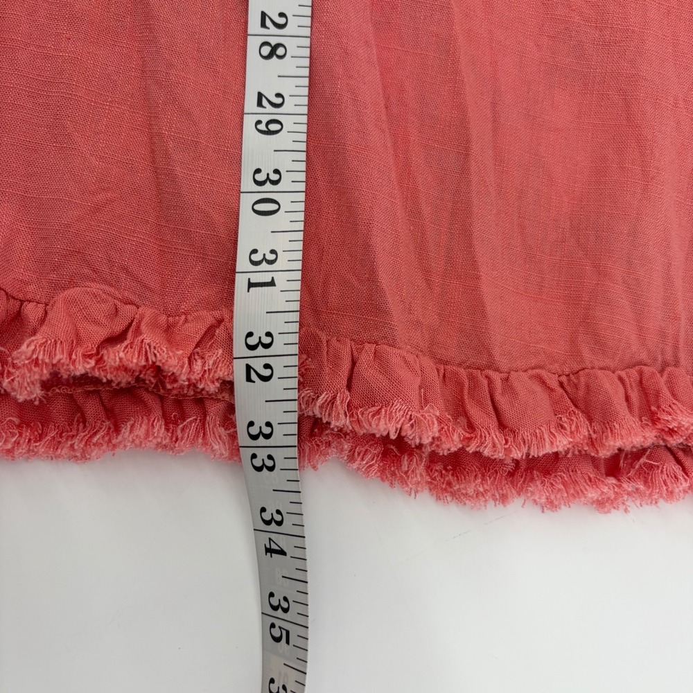Umgee Womens 1XL/2XL Coral Pink Floral Kimono Cardigan Frayed Fringe Boho Arsty - Picture 6 of 6